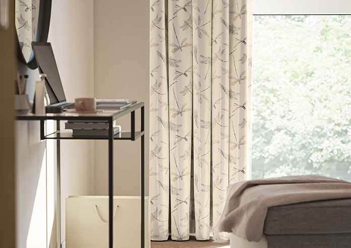 Dragonflies, Cream - Made to Measure Curtains - Image 5